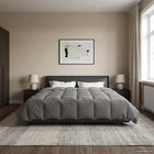 Zomerdekbed 220x260 cm lichtgrijs microfiber