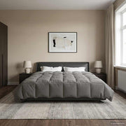 Zomerdekbed 220x260 cm lichtgrijs microfiber