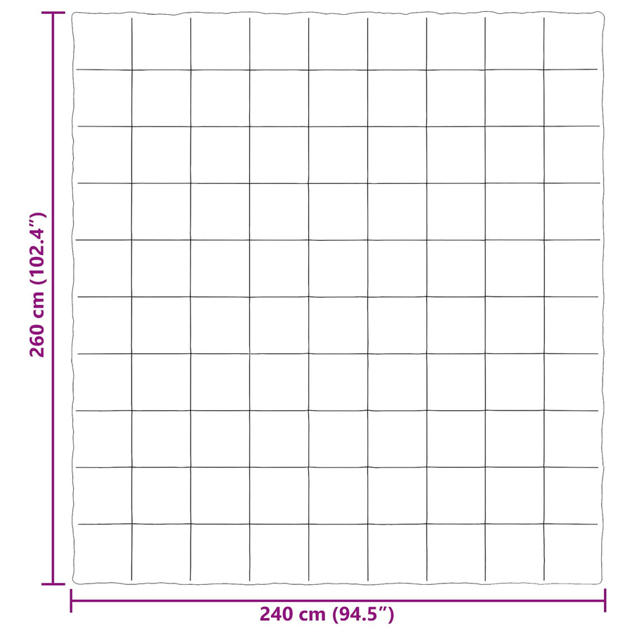 Zomer Dekbed Gekwilt Lichtgrijs 240 x 260 cm Microfiber