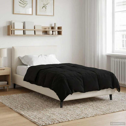 Zomer Dekbed Gekwilt Zwart 135 x 200 cm Microfiber