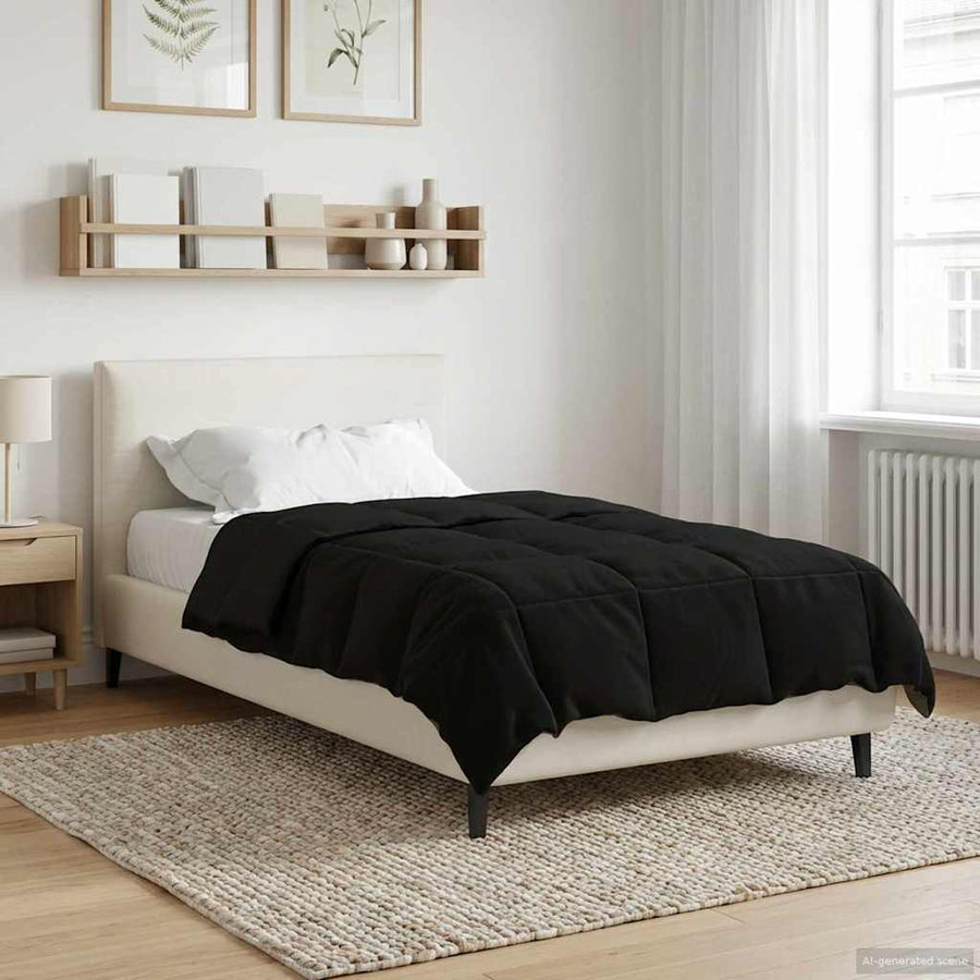 Zomer Dekbed Gekwilt Zwart 135 x 200 cm Microfiber