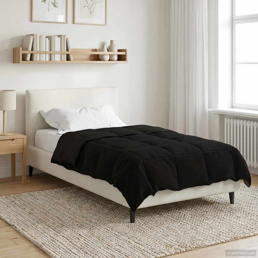 Zomer Dekbed Gekwilt Zwart 140 x 220 cm Microfiber