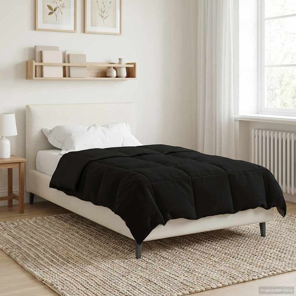 Zomer Dekbed Gekwilt Zwart 155 x 220 cm Microfiber