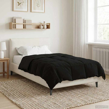 Zomer Dekbed Gekwilt Zwart 155 x 220 cm Microfiber