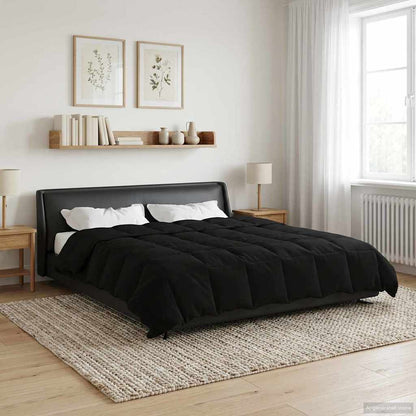 Zomer Dekbed Gekwilt Zwart 220 x 240 cm Microfiber
