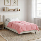 Summer Quilted Duvet Pink 135 x 200 cm Microfiber