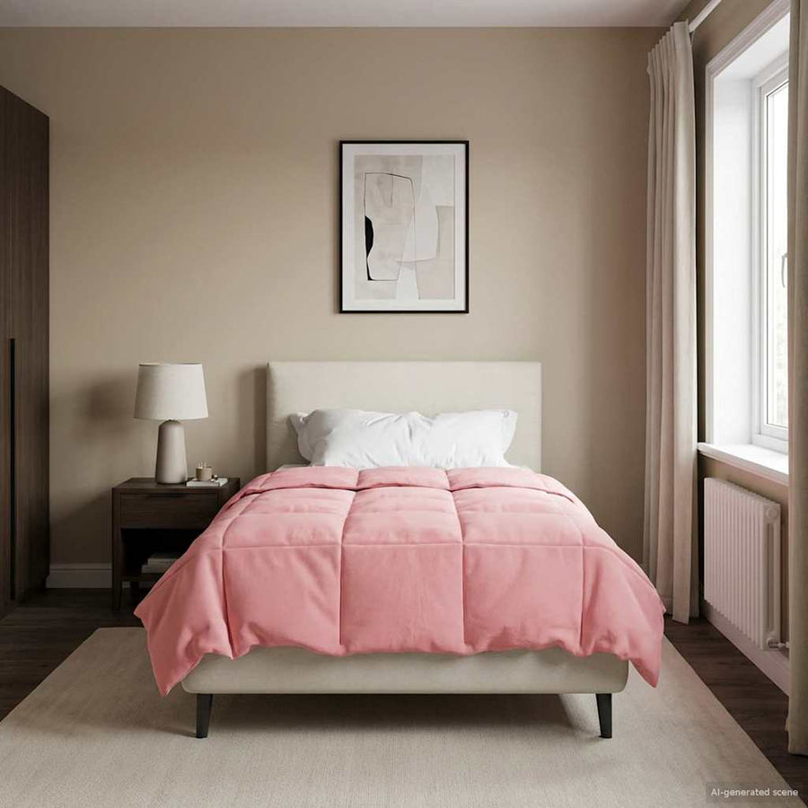Zomer Dekbed Gekwilt Roze 140 x 200 cm Microfiber