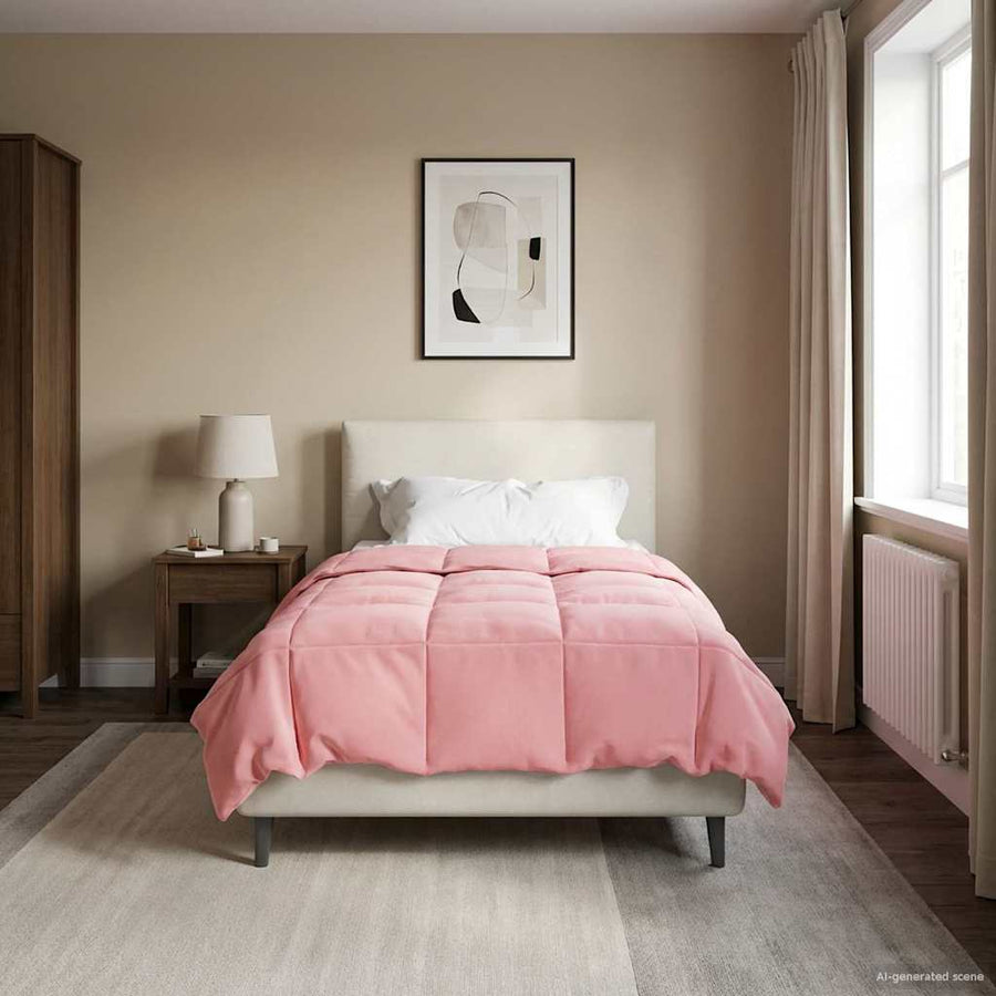 Zomer Dekbed Gekwilt Roze 155 x 200 cm Microfiber