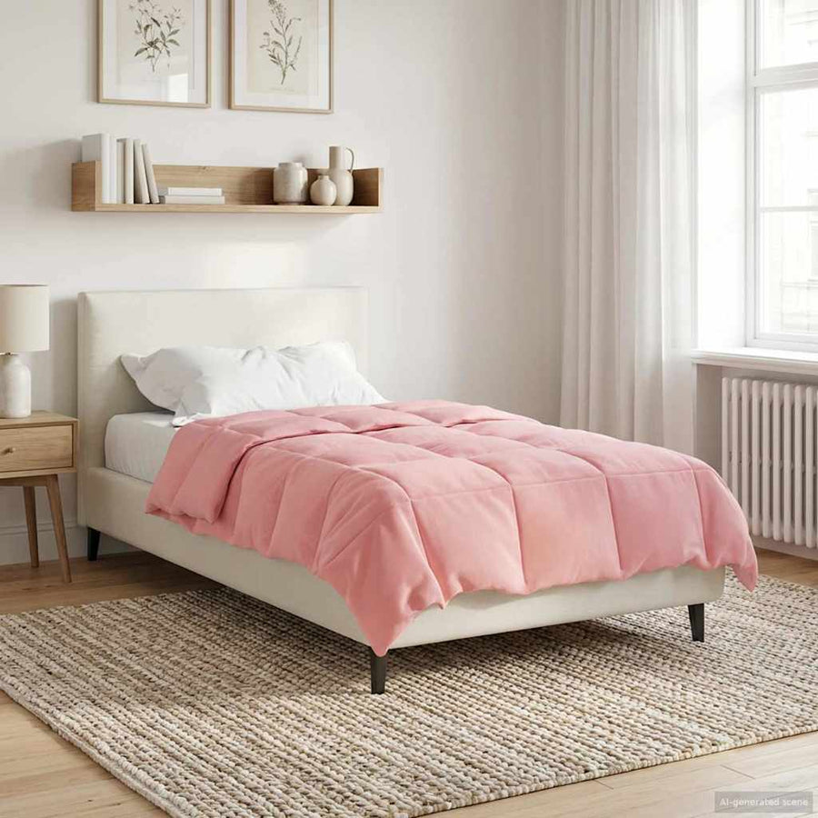 Zomerdekbed Gekwilt Roze 135 x 220 cm Microfiber