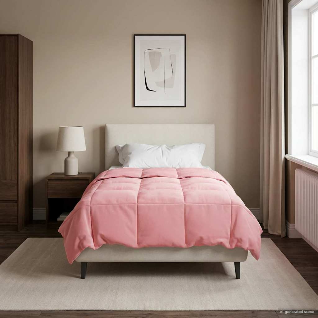 Zomerdekbed Gekwilt Roze 135 x 220 cm Microfiber