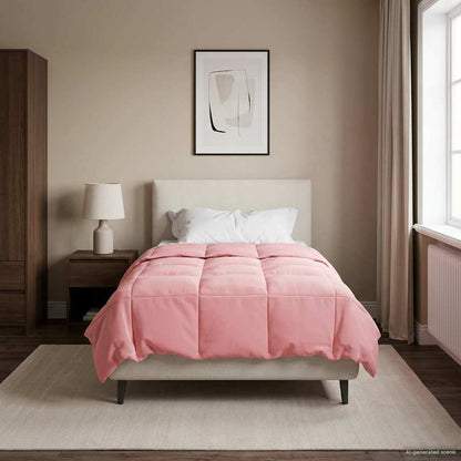 Zomerdekbed Gekwilt Roze 135 x 220 cm Microfiber