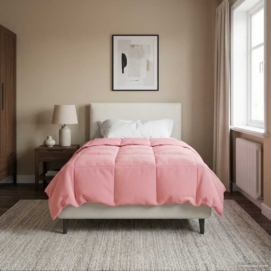 Zomer Dekbed Gekwilt Roze 140 x 220 cm Microfiber