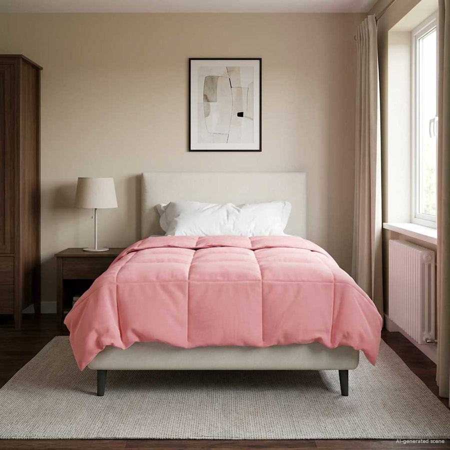 Zomer Dekbed Gekwilt Roze 155 x 220 cm Microfiber