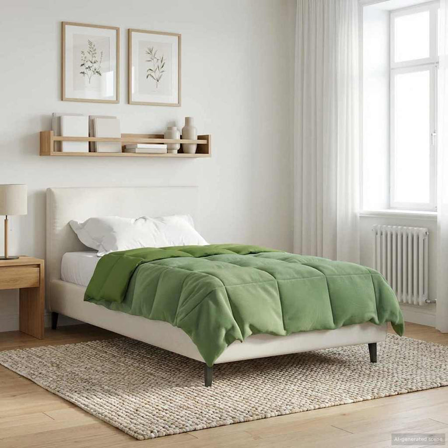 Zomer Dekbed Gekwilt Groen 135 x 200 cm Microfiber