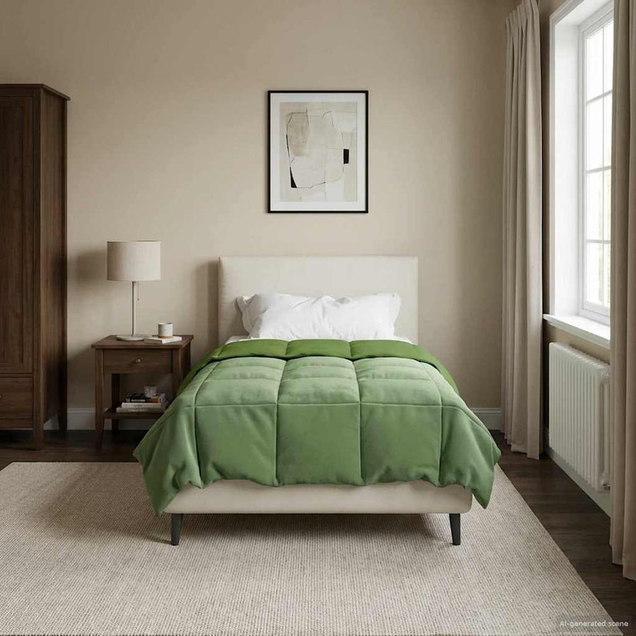 Zomer Dekbed Gekwilt Groen 140 x 200 cm Microfiber
