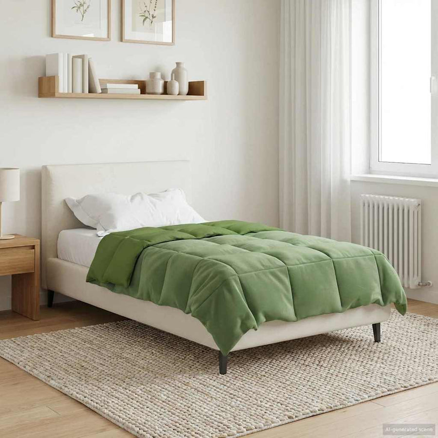 Zomer Dekbed Gekwilt Groen 155 x 200 cm Microfiber