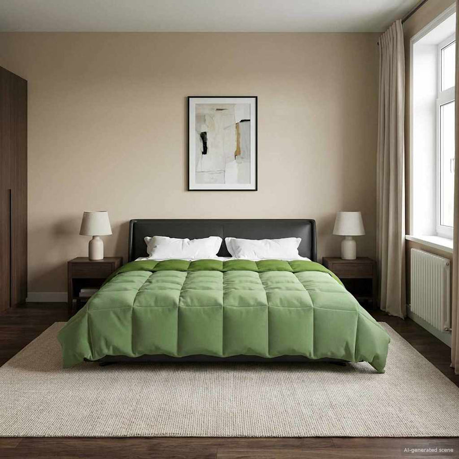 Zomer Dekbed Gekwilt Groen 200 x 200 cm Microfiber