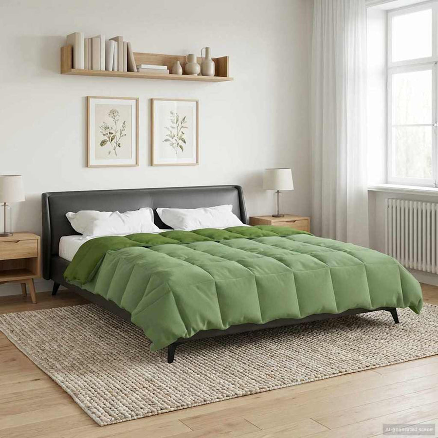 Zomer Dekbed Gekwilt Groen 200 x 240 cm Microfiber