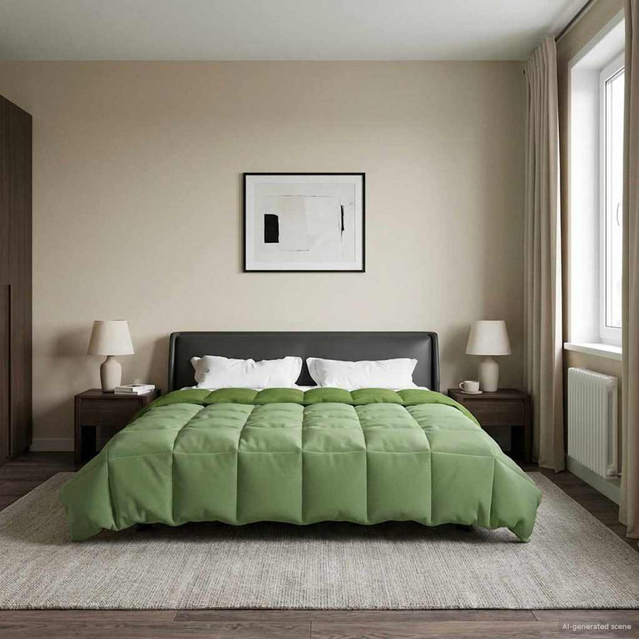 Zomer Dekbed Gekwilt Groen 200 x 240 cm Microfiber