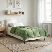 Zomerdekbed 135x220 cm microfiber groen