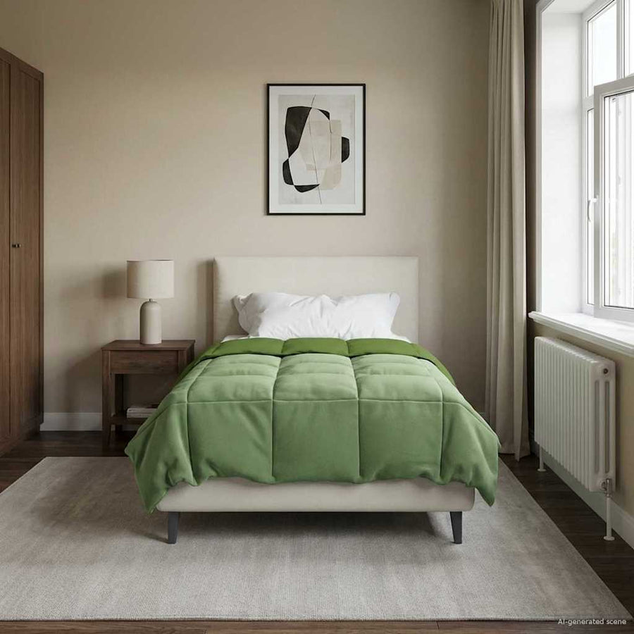Zomer Dekbed Gekwilt Groen 140 x 220 cm Microfiber