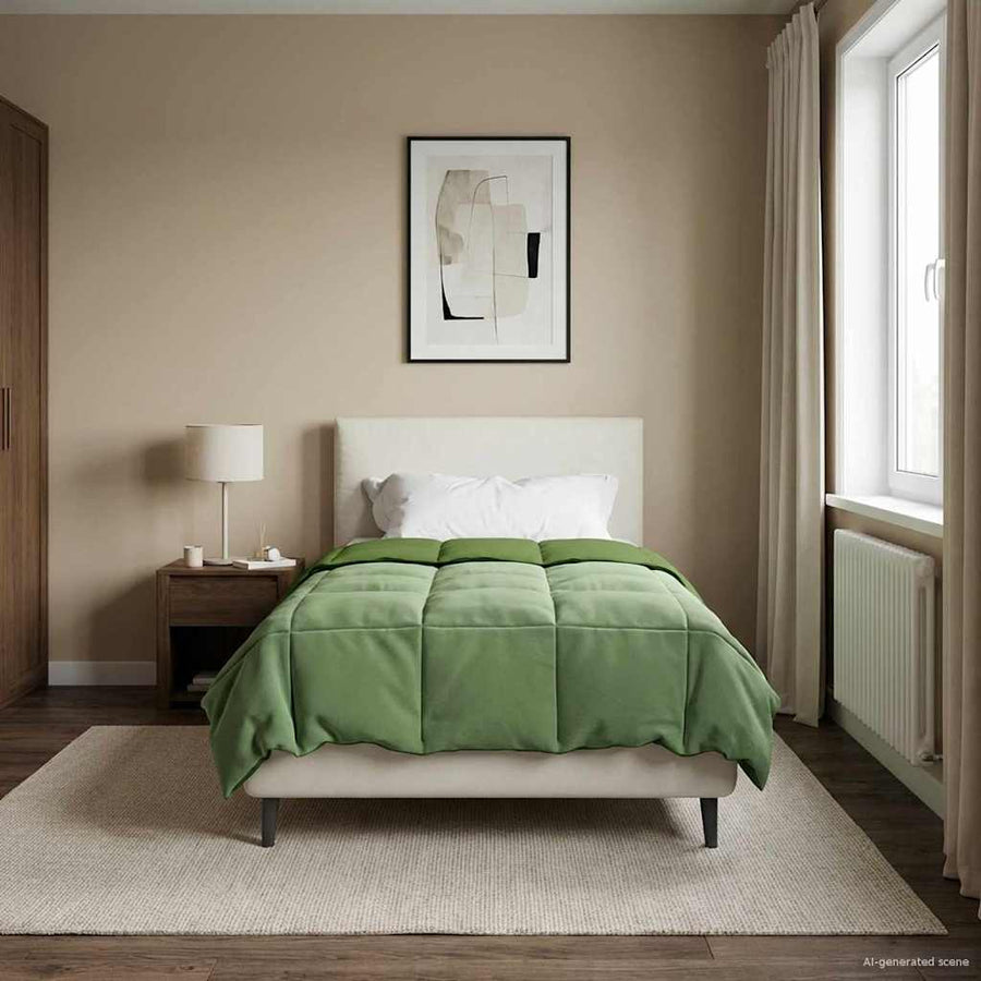 Zomer Dekbed Gekwilt Groen 155 x 220 cm Microfiber