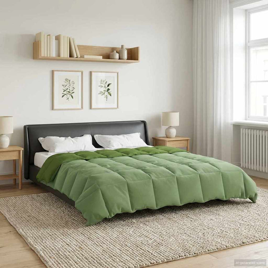 Zomer Dekbed Gekwilt Groen 200 x 220 cm Microfiber