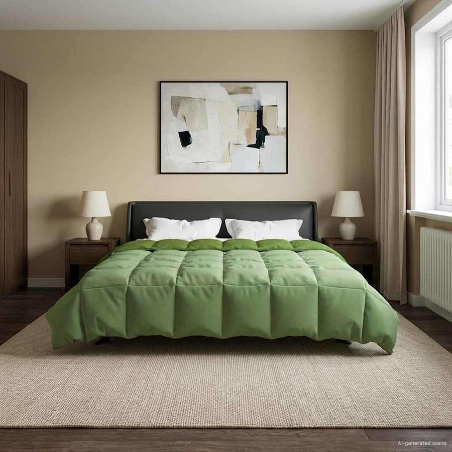 Zomer Dekbed Gekwilt Groen 200 x 220 cm Microfiber