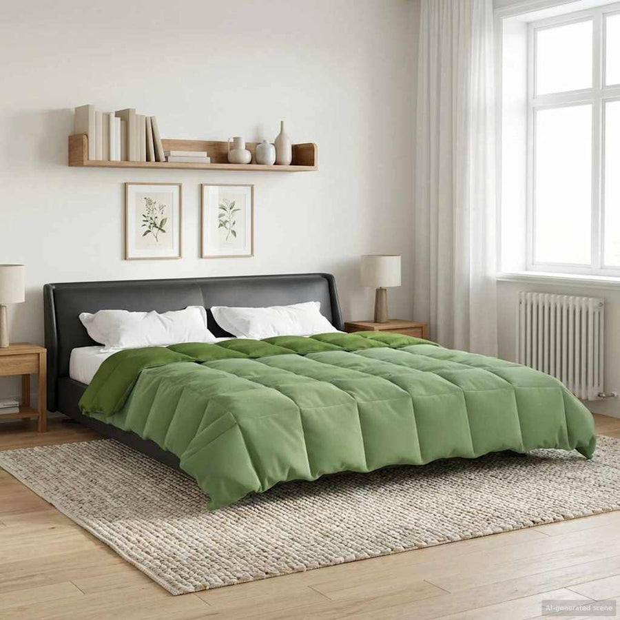Zomer Dekbed Gekwilt Groen 220 x 240 cm Microfiber