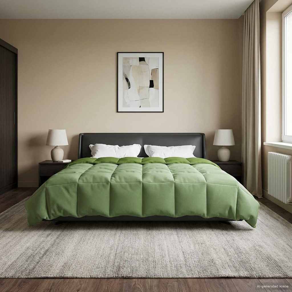Zomer Dekbed Gekwilt Groen 220 x 240 cm Microfiber