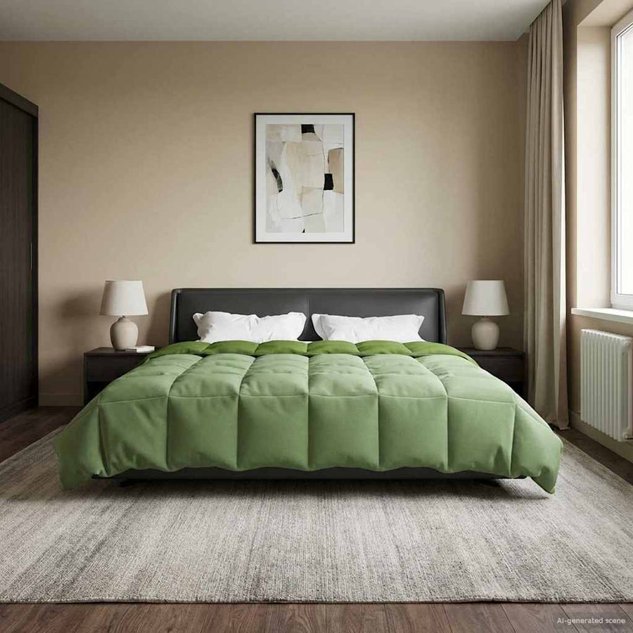 Zomer Dekbed Gekwilt Groen 220 x 240 cm Microfiber