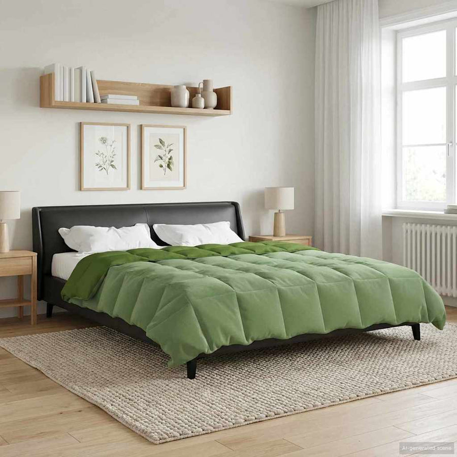 Zomer Dekbed Gekwilt Groen 220 x 260 cm Microfiber