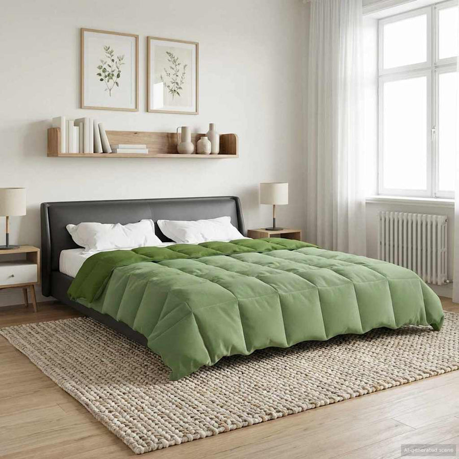Zomer Dekbed Gekwilt Groen 240 x 260 cm Microfiber