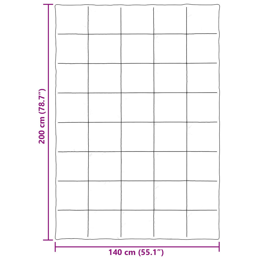 Zomer Dekbed Gekwilt Donkerblauw 140 x 200 cm Microfiber