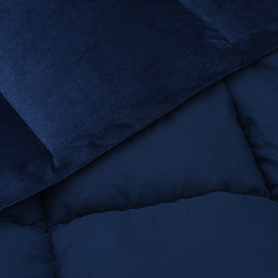 Zomer Dekbed Gekwilt Donkerblauw 200 x 240 cm Microfiber