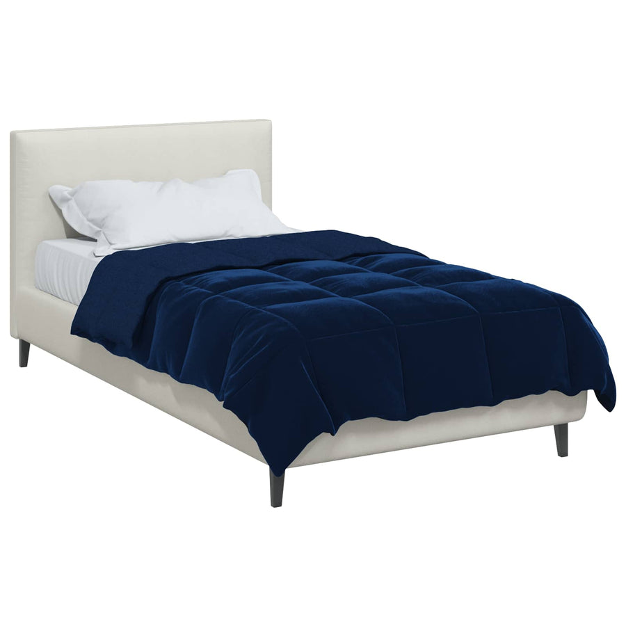 Zomerdekbed Gekwilt Donkerblauw 135 x 220 cm Microfiber