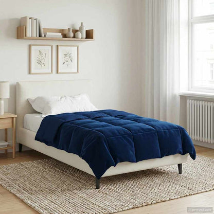 Zomer Dekbed Gekwilt Donkerblauw 155 x 220 cm Microfiber