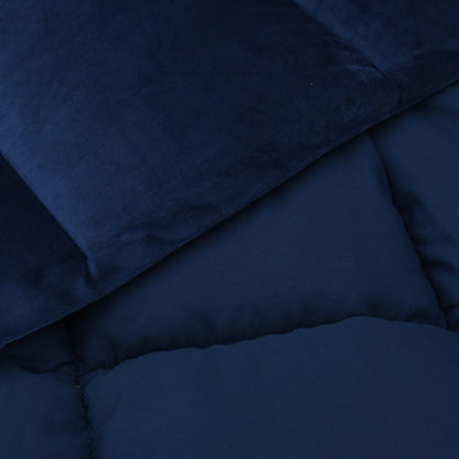 Zomer Dekbed Gekwilt Donkerblauw 220 x 240 cm Microfiber