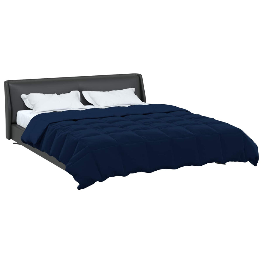 Zomer Dekbed Gekwilt Donkerblauw 220 x 240 cm Microfiber