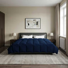 Summer Duvet Quilted Dark Blue 240 x 260 cm Microfiber
