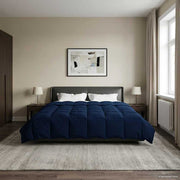 Zomerdekbed 240x260 cm donkerblauw microfiber