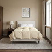 Zomerdekbed 135x200 cm crème microfiber