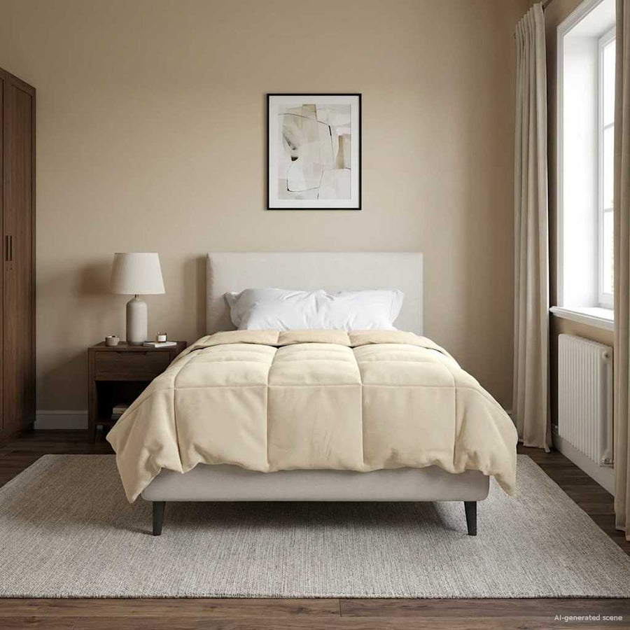Zomer Dekbed Gekwilt Crème 135 x 200 cm Microfiber