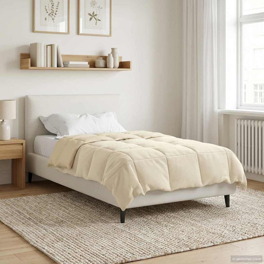 Zomer Dekbed Gekwilt Crème 140 x 200 cm Microfiber