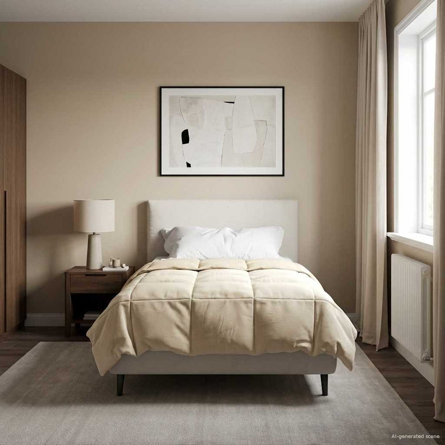 Zomer Dekbed Gekwilt Crème 140 x 200 cm Microfiber