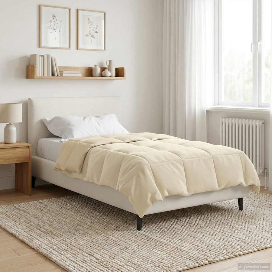 Zomer Dekbed Gekwilt Crème 155 x 200 cm Microfiber