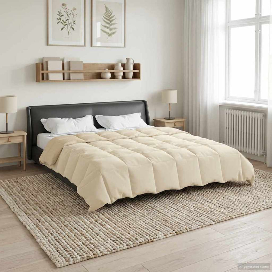 Zomer Dekbed Gekwilt Crème 200 x 200 cm Microfiber