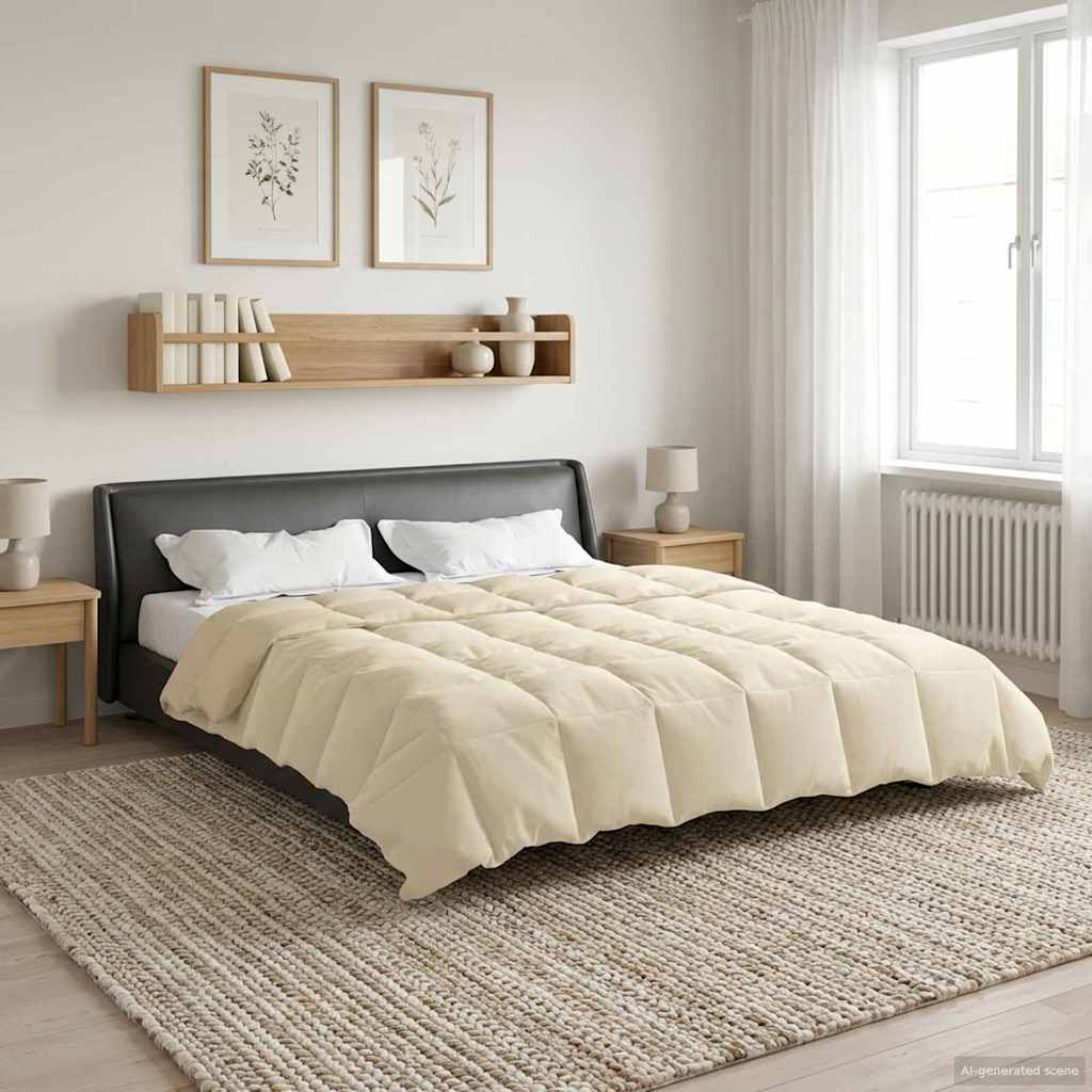 Zomer Dekbed Gekwilt Crème 200 x 240 cm Microfiber
