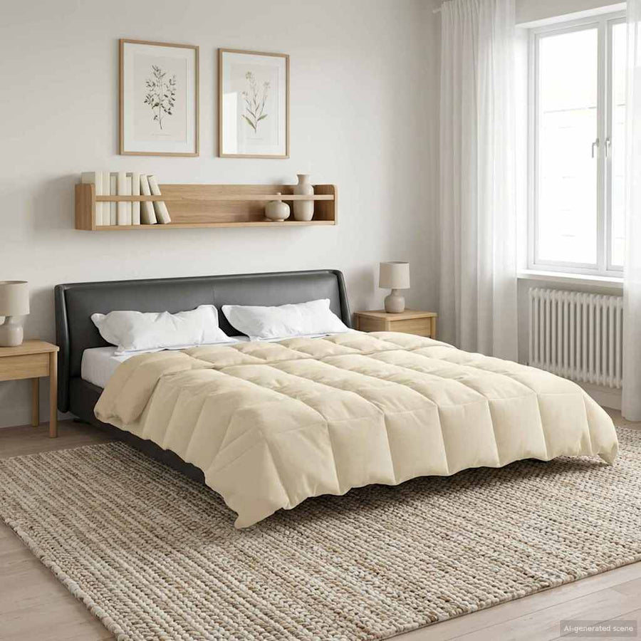 Zomer Dekbed Gekwilt Crème 200 x 240 cm Microfiber