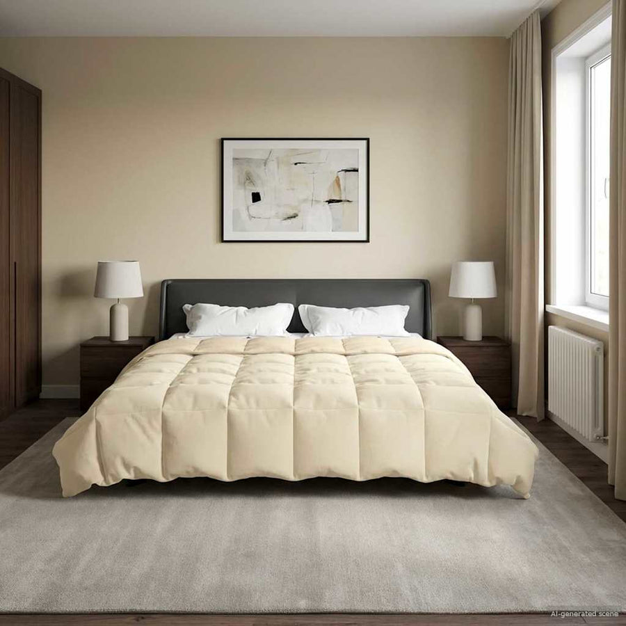 Zomer Dekbed Gekwilt Crème 200 x 240 cm Microfiber